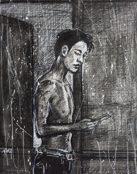 L ' appel 图画, 11.8x9.5 in