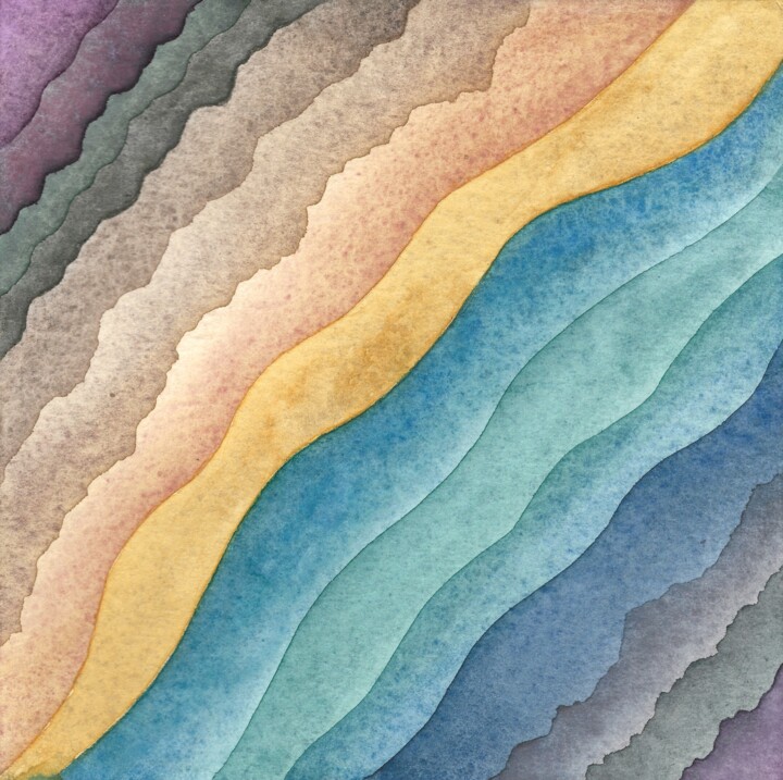 My Mars. Tsunami before 4 Painting, 7.9x7.9 in