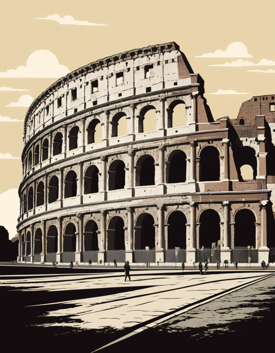 Italy: Retro Modern Illustration #6 Digitale Kunst