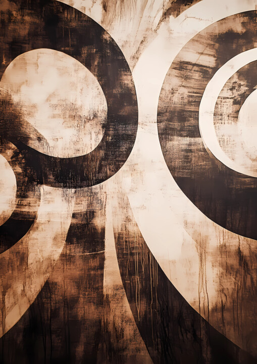 The Dance of Opposites Digital Abstract Art 印花与版画, 27.6x19.7 in