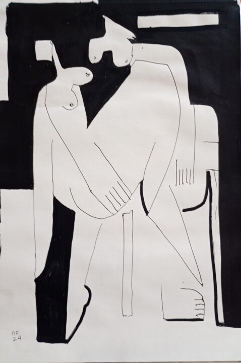 Sitting woman2 绘画, 11.4x8.3 in