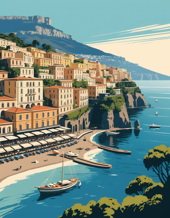 Italy: Retro Modern Illustration #12 Arte digitale