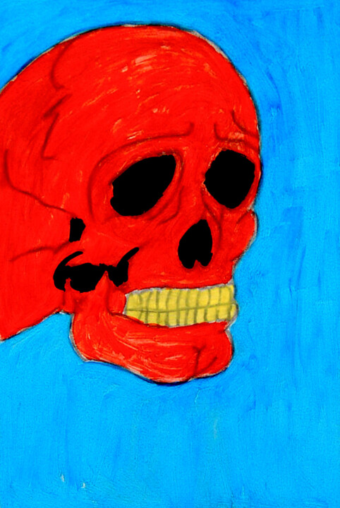 La tète de mort 绘画, 11.8x7.9 in