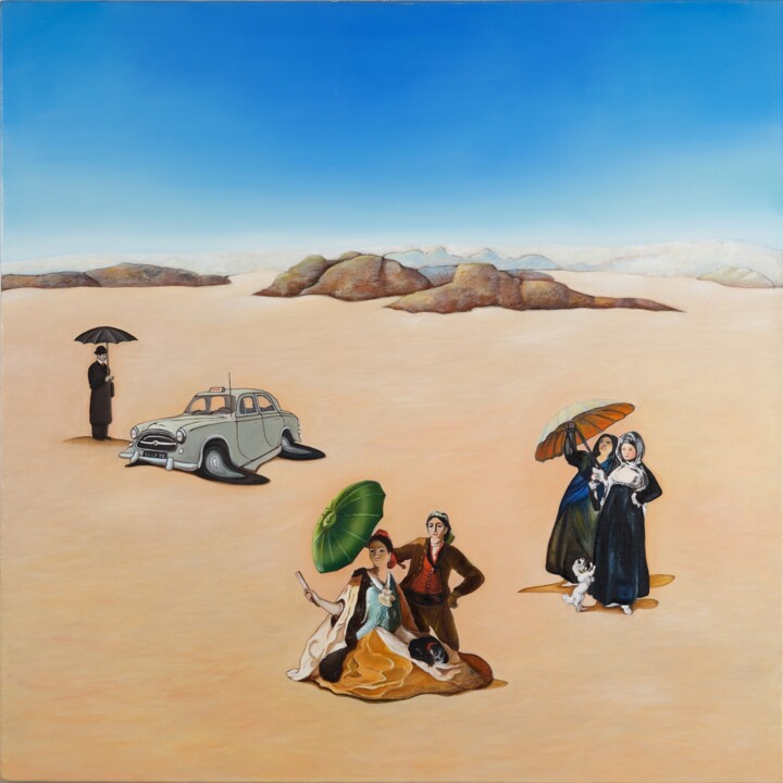 Y'Avait Une Fois Un Taxi 绘画, 27.6x27.6 in