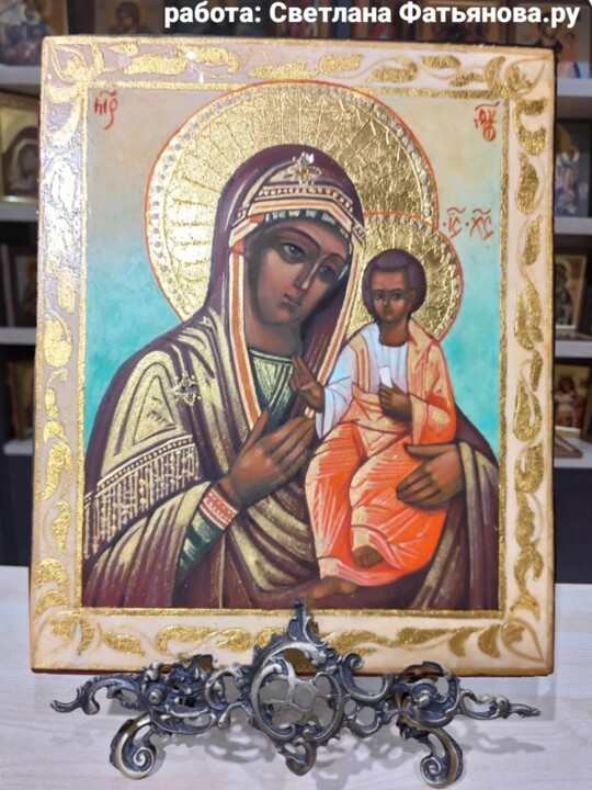 Секретная икона Смоленская Божья Матерь Pittura, 5,1x4,3 in