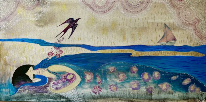 It takes courage to bloom 2 绘画, 15.8x31.5 in