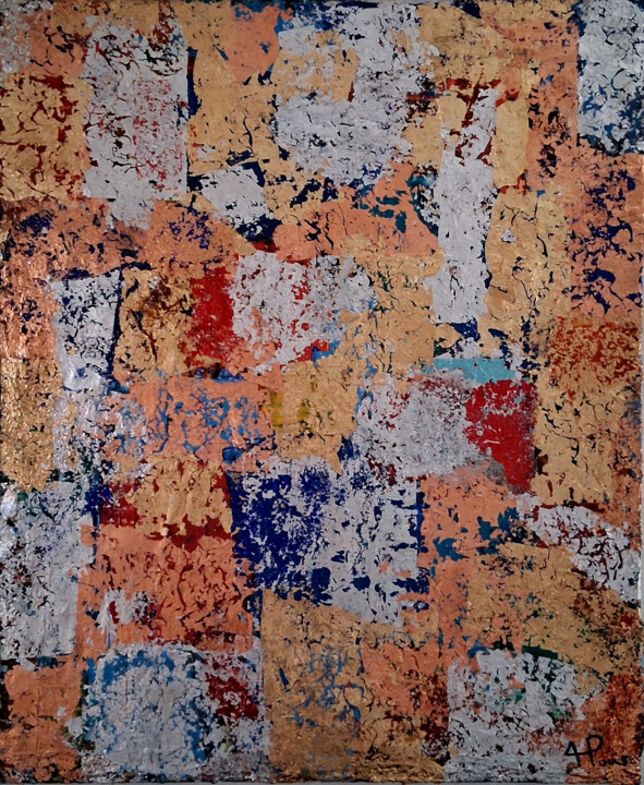 Malarstwo zatytułowany „Texture et structur…” autorstwa Alexandre Pons, Oryginalna praca, Akryl Zamontowany na Drewniana ram…