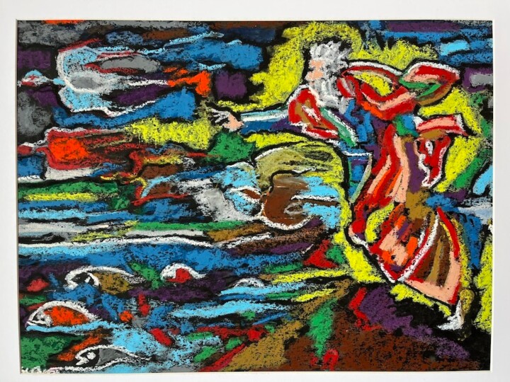 la création des animaux d'après le Tintoret 그림, 11.7x16.5 in
