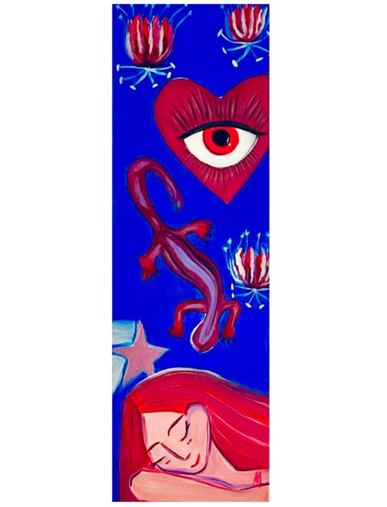 La Salamandre 绘画, 23.6x7.9 in