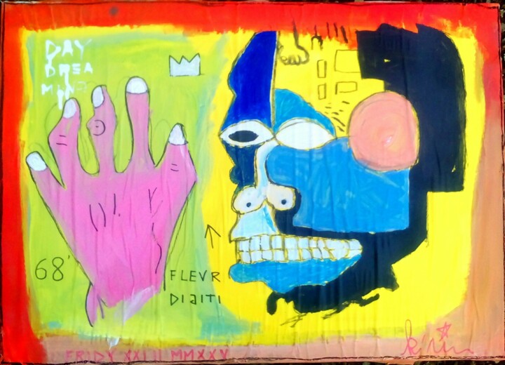 Talk two my hand 绘画, 21.3x29.1 in