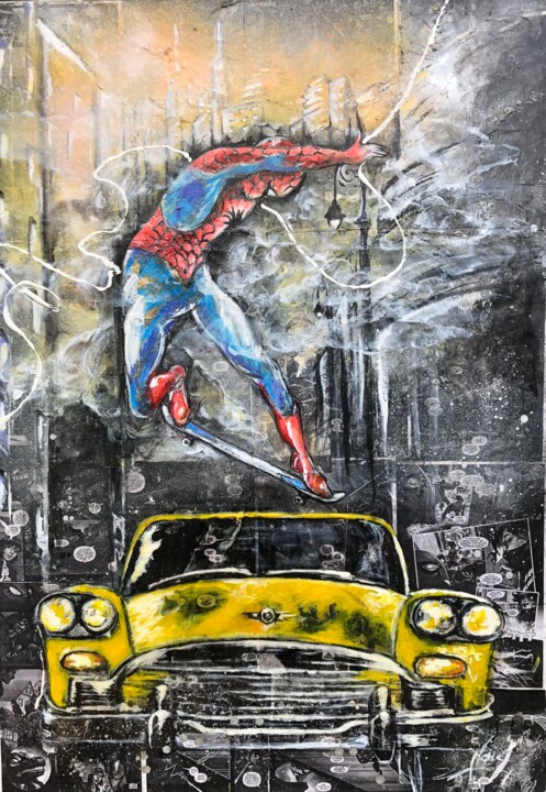 Spiderman 绘画, 36.2x25.6 in
