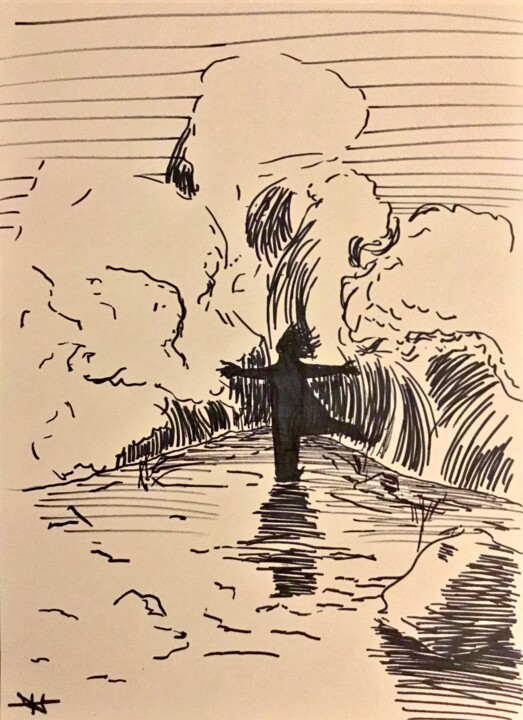 Waves 图画, 16.5x11.3 in
