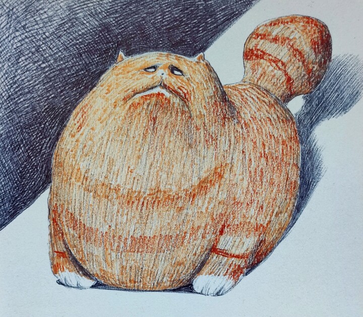 Catsegory Vol.I - 61 / Who's the fatty? 图画, 4.7x5.5 in