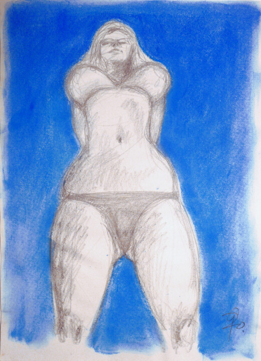 Himmelwärts. Dessin, 16,1x11,6 in