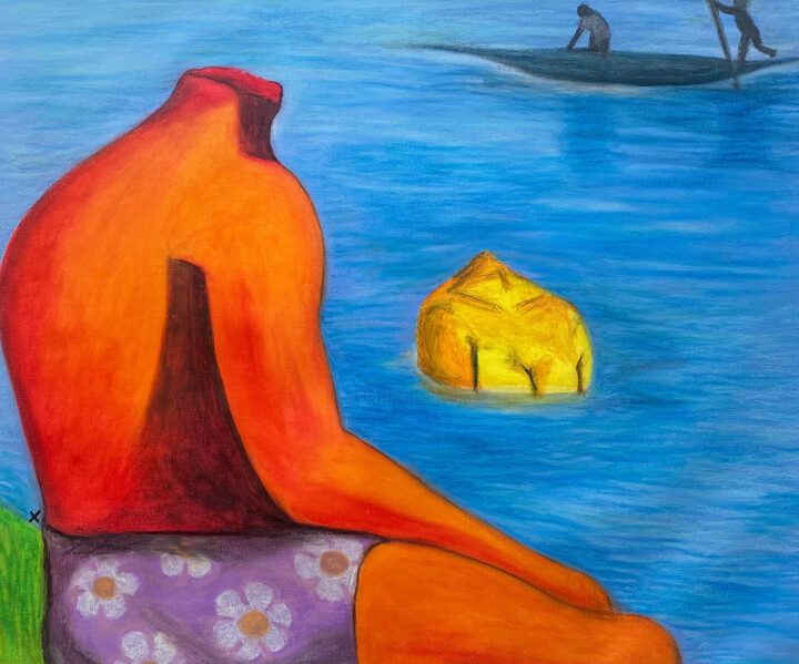 If it was cold, would you join me for a swim? Tablo, 20x24 in