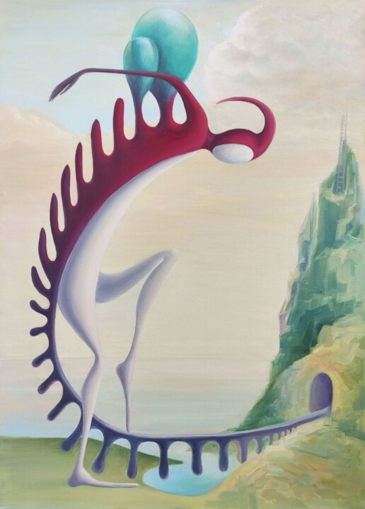 DUALISM OF MIND AND BODY (Diptich) 绘画, 27.6x19.7 in