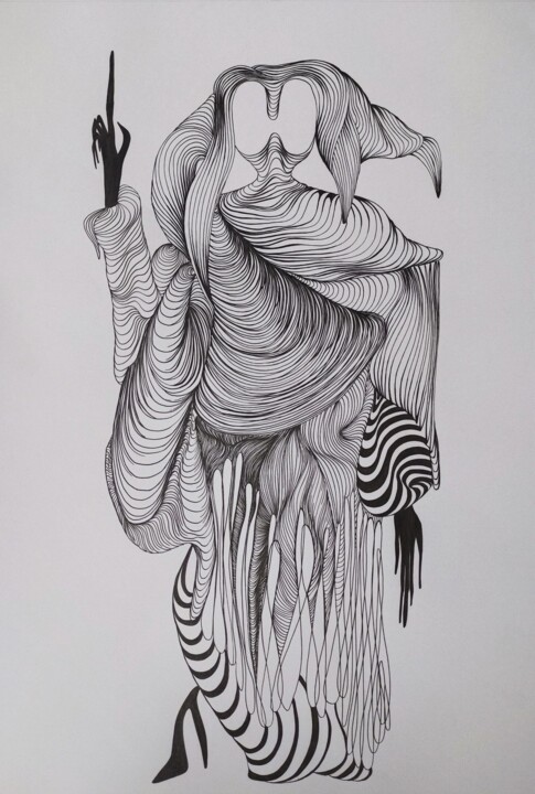 THE EYES OF FEAR ARE WIDE 图画, 27.6x19.7 in