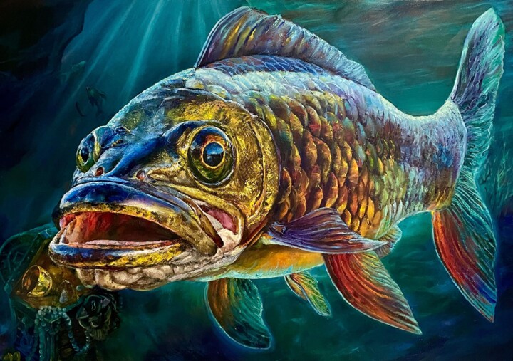 Рыба мечты 绘画, 47.2x70.9 in