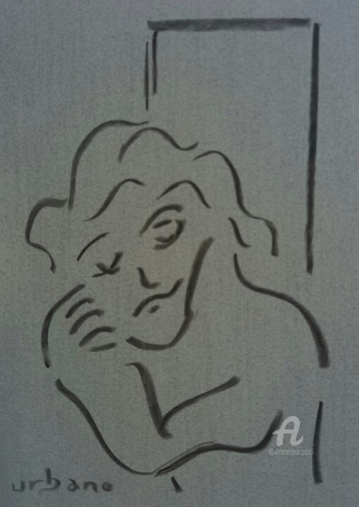 Femme à la fenêtre 图画, 6.3x4.7 in