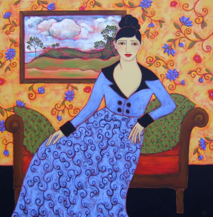 绘画,  48x48 in 