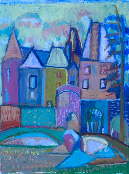 Chateau de Clivoy Schilderij, 12x9,1 in