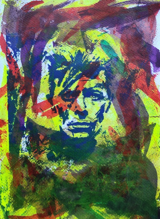 Alien Bowie Schilderij, 18,1x12,8 in