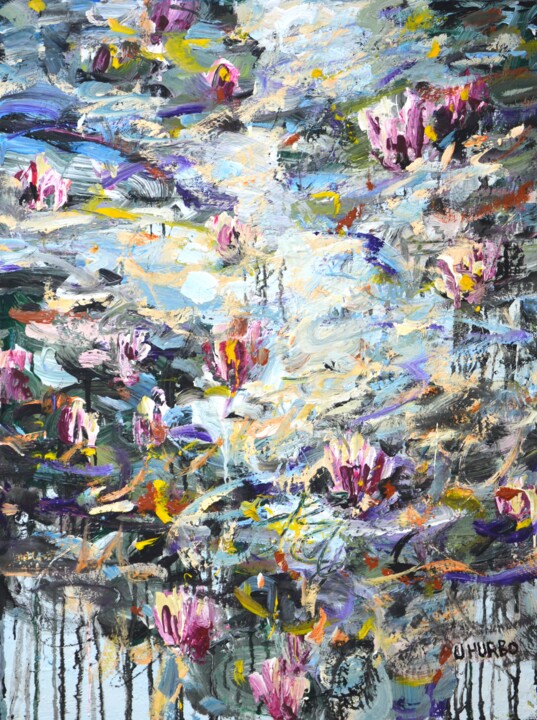 Water lilies 2 绘画, 23.6x31.5 in