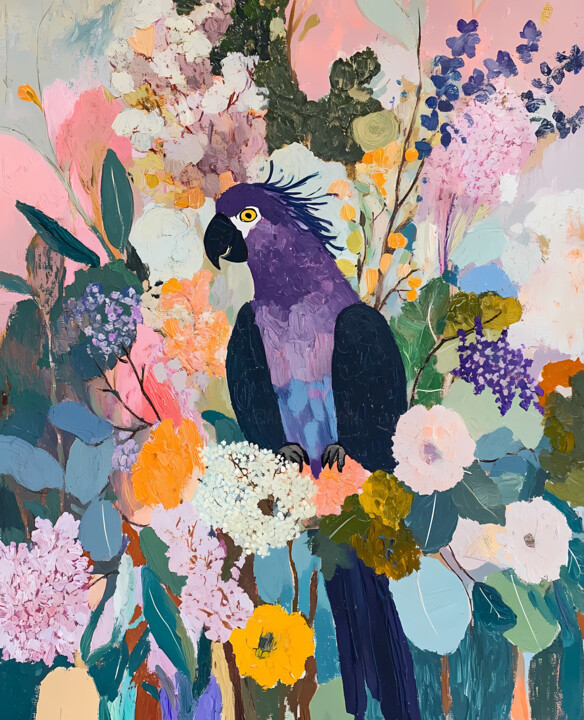 Birds in flowers 数字艺术