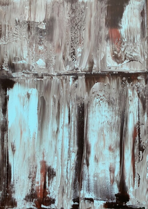 Spring Floods– Abstract Acrylic Painting on Canvas Painting 绘画, 27.6x19.7 in