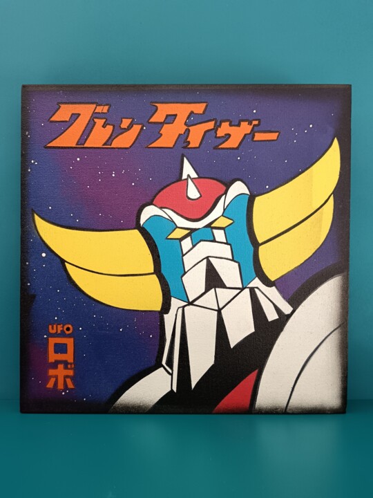 Goldorak UFO 绘画, 15.8x15.8 in