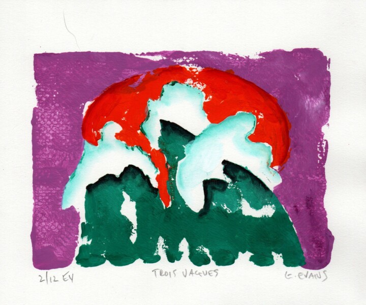 Trois Vagues 2/12 印花与版画, 7.1x8.5 in