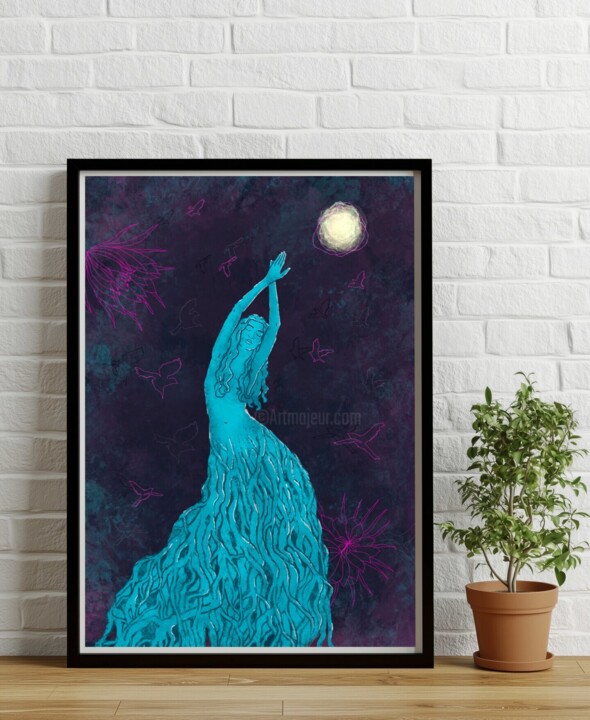 Werk ingelijst gepresenteerd