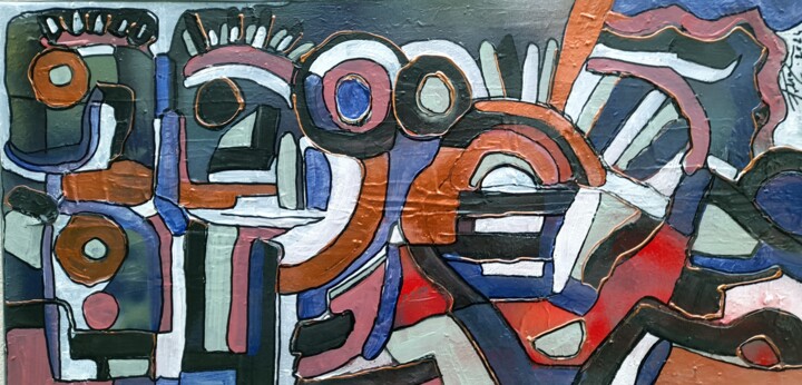 IMAGINE N° 14 绘画, 11.8x23.6 in