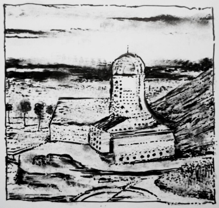 Zeichnungen mit dem Titel "Ink sketches for fu…" von Milto Sideris, Original-Kunstwerk, Tinte