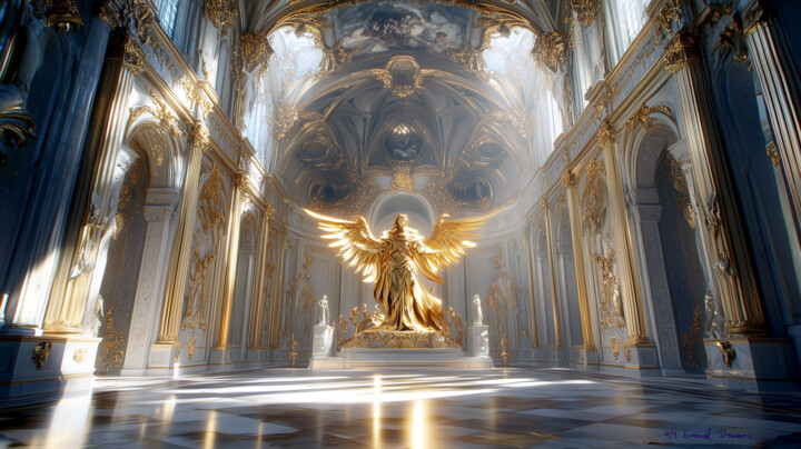 DIVINE ASCENSION – The Throne of Eternal Light Dijital Sanat, 27,2x48 in