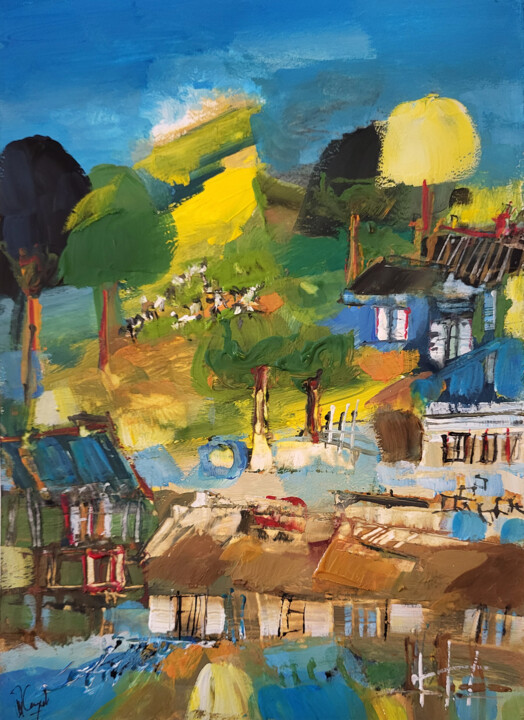 "Gouaches de Février…" başlıklı Tablo Muriel Cayet tarafından, Orijinal sanat, Guaş boya