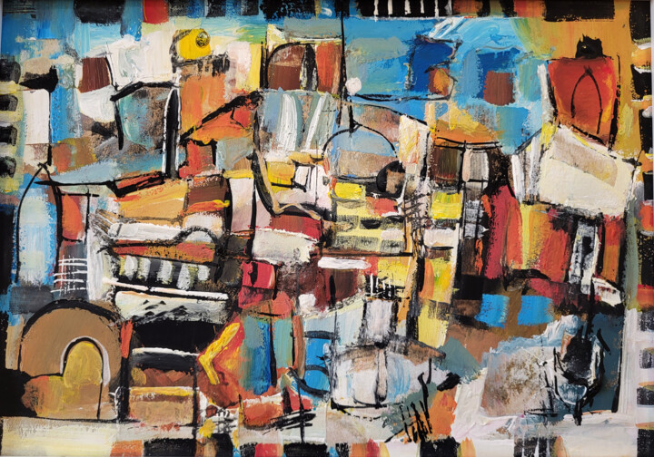 Peinture intitulée "Les gouaches de Fév…" par Muriel Cayet, Œuvre d'art originale, Gouache