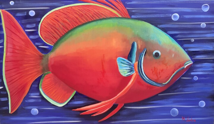 Il pesce rosso Pittura, 23,6x39,4 in