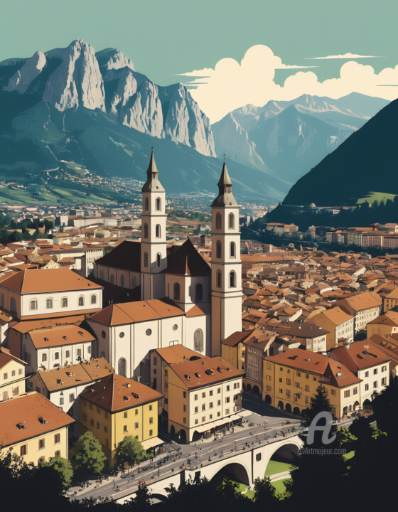 Italy: Retro Modern Illustration #24 Arte digitale