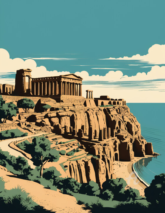 Italy: Retro Modern Illustration #35 Arte digitale