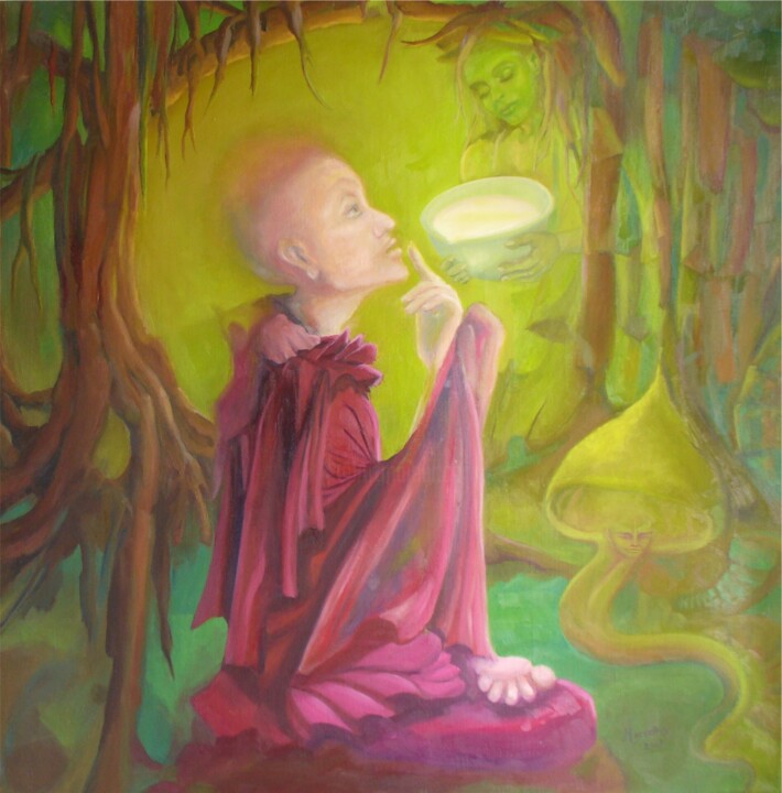 Vision unter dem Baum 绘画, 47.2x47.2 in