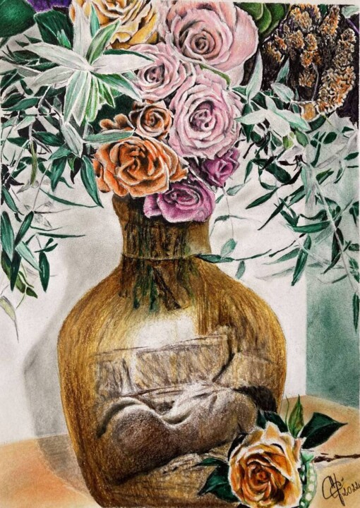 in a vase 图画, 15.8x11.6 in