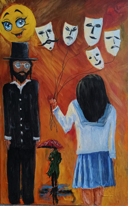 She is a mood seller 绘画, 45.7x28.7 in