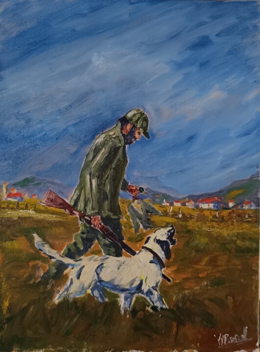 Painting titled "After the Hunt" by Vitalii Bondarenko (ViBond), Original Artwork, Oil