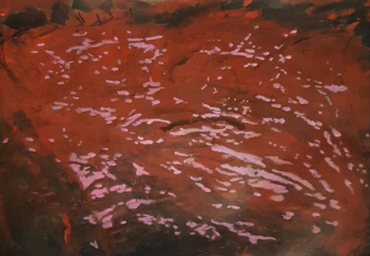 Pintura titulada "DANS LA FOURNAISE" por Mchartrie, Obra de arte original, Acrílico