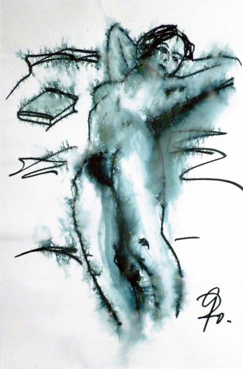 Prominent. Tekening, 16,1x11,6 in