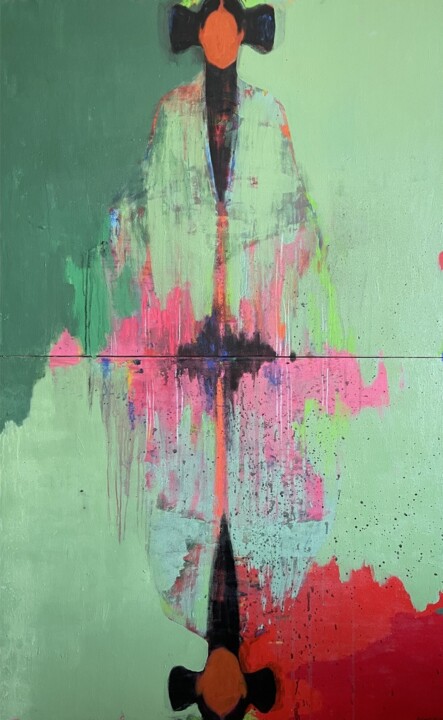 Pittura intitolato "Reflections of Iden…" da Incognito, Opera d'arte originale, Acrilico