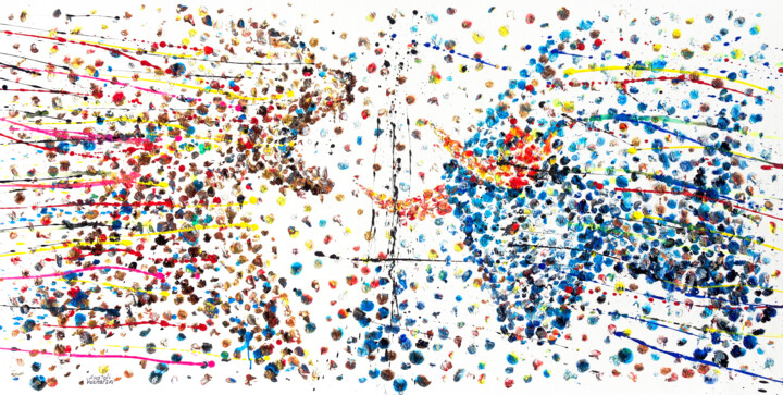 Bull. vs. Bear Tablo, 34x67 in