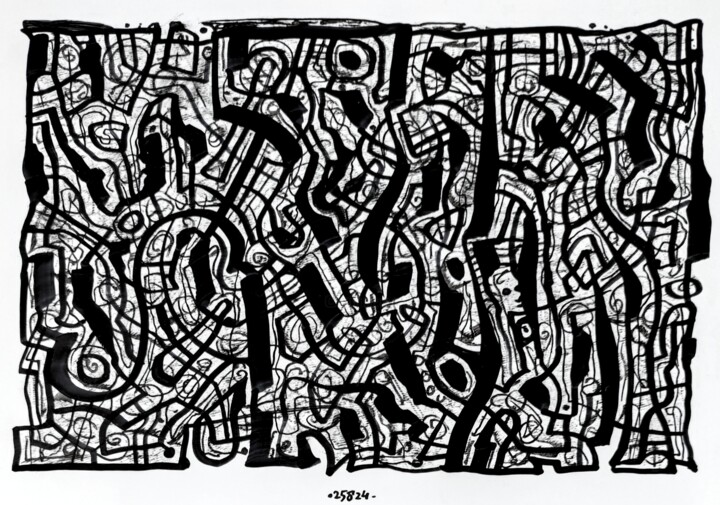 Chaotic energy in line - 3 图画, 3.9x5.5 in