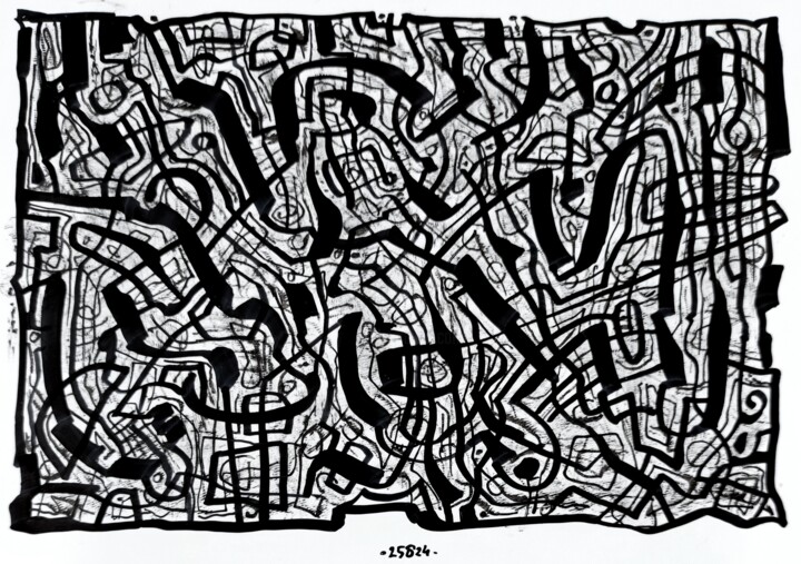 Chaotic energy in line - 7 图画, 3.9x5.5 in